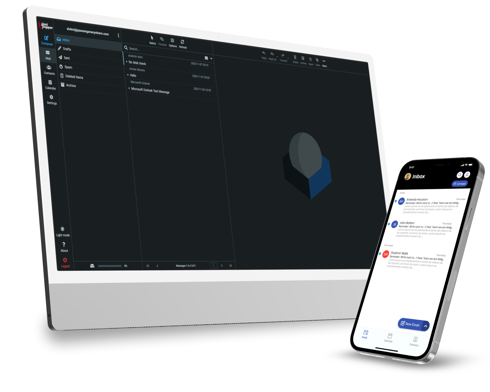 PepperMail on laptop and smartphone